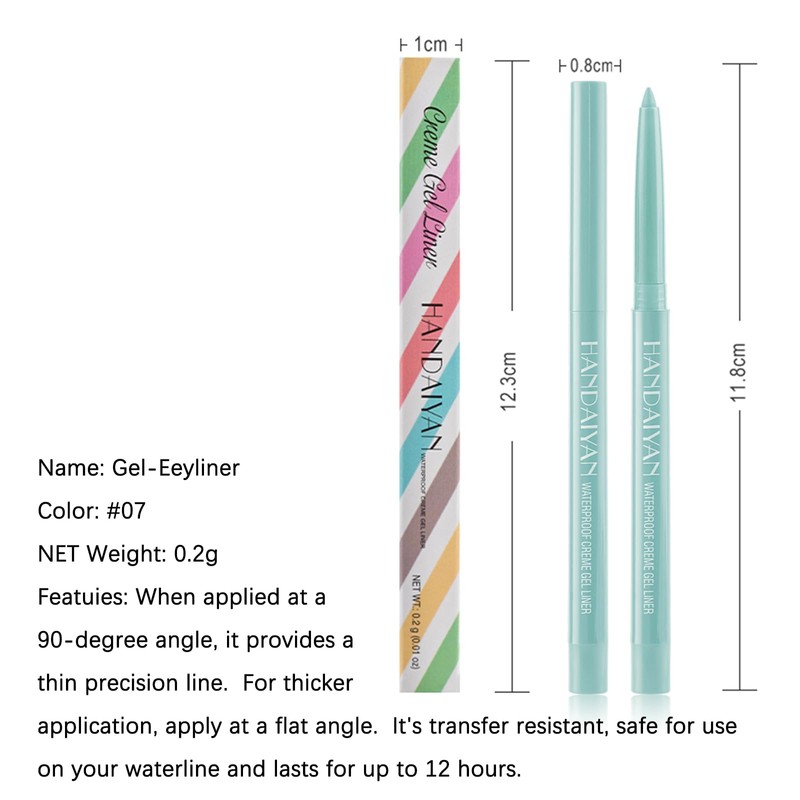 Coloured Eyeliner Pencils, Long-Lasting Waterproof Eye Liners for Makeup Tool,
