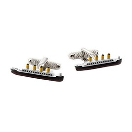 Mens Titanic Boat Model Cufflinks & Gift Box By Onyx Art