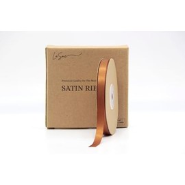 LASOIE-Satin Ribbon-Ribbon for Gift Wrapping,Ribbons for Crafts,Ribbon Bows for Hair,Birthday Party Decorations,Wedding Invitation,Decorative Ribbons for Crafts Christmas-Copper 9mm-3/8 Inches