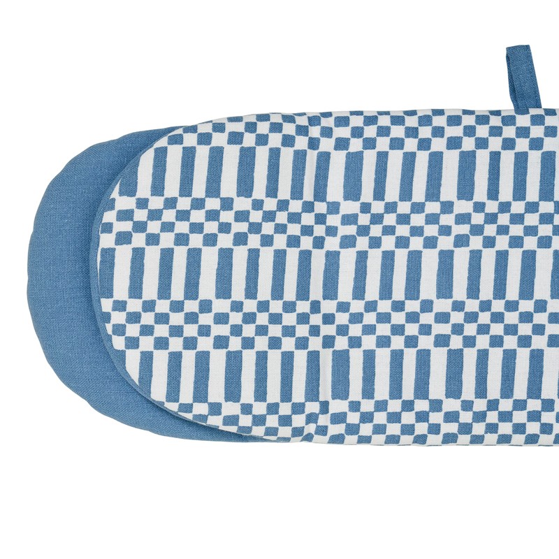 Penguin Home Oven Gloves,Heat Resistant, Colour - White & Blue,
