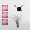 WALPLUS 24" FlexiClock Black Without Number Metal Wall Clock Modern