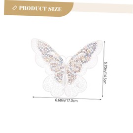 OHPHCALL 10Pcs Embroidered Butterfly Cloth Patches for DIY Decoration Elegant Headdress and Sewing Accessories for Bags Hats Clothes and Backpacks