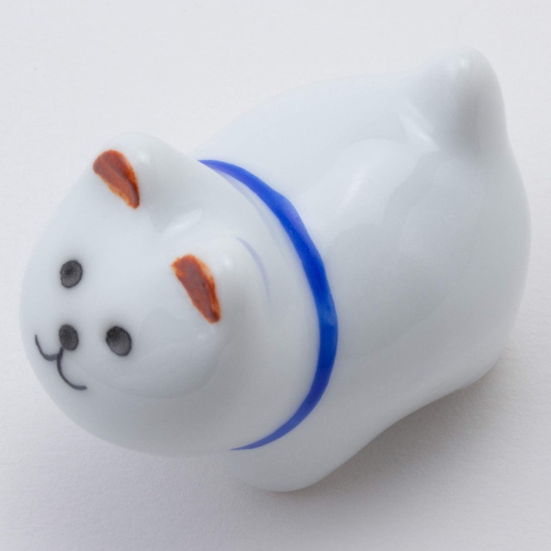 Hasamiyaki Chopsticks Rest Dog Blue 04748