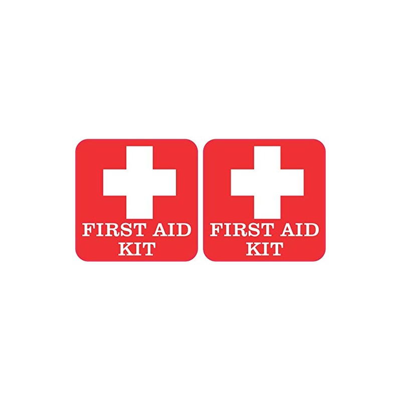 StickerTalk First Aid Kit Vinyl Stickers, 1 Sheet of 2