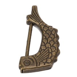 Antique Lock Vintage Padlock No Rust Fish Shape for Cabinet for Jewelry Box for Wooden Box
