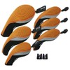 Andux Golf Club Head Cover Set Interchangeable No. Tag (3