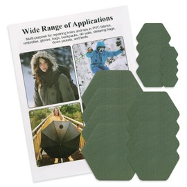 J.CARP 16 parches de reparación de nailon, parches autoadhesivos e impermeables, parches de reparación de nailon para chamarra de plumón, ropa, agujeros, paraguas, etc. (verde)