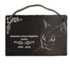Slate Cat Plaque Approx. 20 x 30 cm Gravestone Memorial
