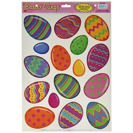 Color Bright Egg Clings Party Accessory (1 count) (16/Sh)