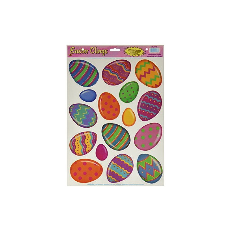 Color Bright Egg Clings Party Accessory (1 count) (16/Sh)