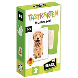 Headu "Tastkarten Montessori – Observing, Touching and Feeling!": Educational Game for Children Aged 1 to 4 Years, German Version (DE52460)
