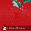 homing Christmas Rectangle Tablecloth – Red Poinsettia Flower Holly Holiday