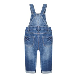 KIDSCOOL SPACE Bebé Niño Niñas Snap pierna/entrepierna Fácil cambio de pañal Jeans Overol, azul, 4-5 años
