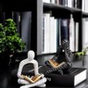 Home Decor Pulp Reading Thinker Statue Aesthetic Sculpture Room Decor