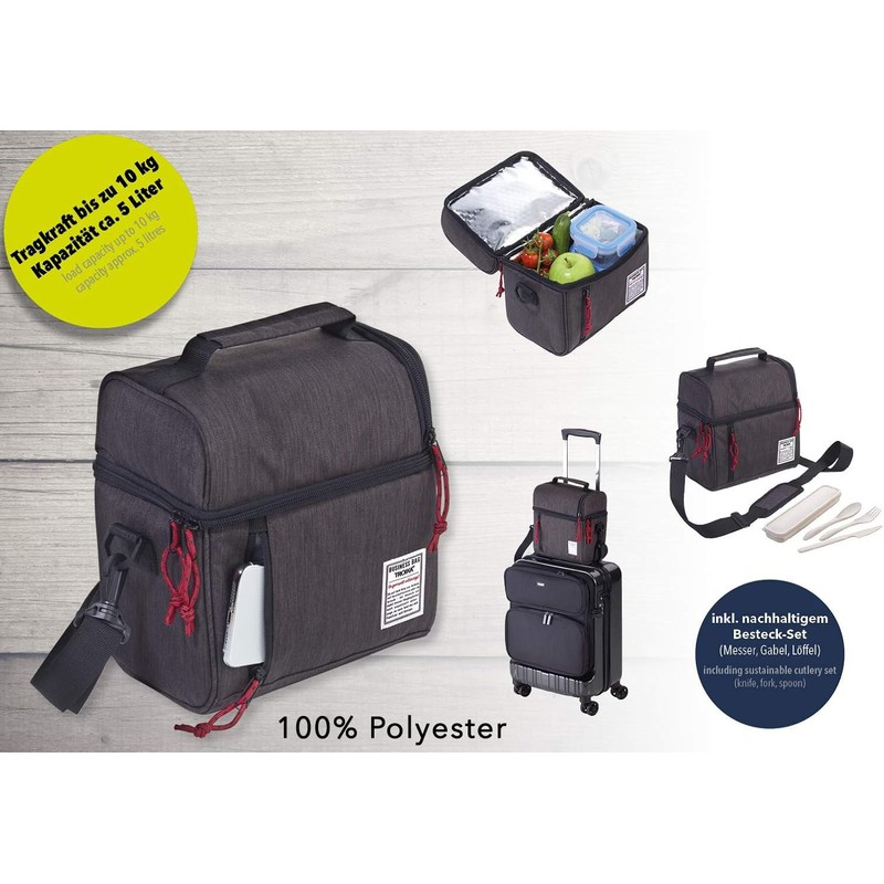 Troika Insulated bag including cutlery set – BUSINESS LUNCH COOLER