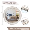 fuxuiwy 20" Round Rustic Mirror Wooden Frame Circle Mirrors, Distressed