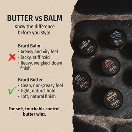 Live Bearded Beard Butter, 3 fl oz - Made in the USA - All-Natural Leave-in Conditioner and Softener with Shea | Forge Scent - Hinoki Cypress, Clove, Amber