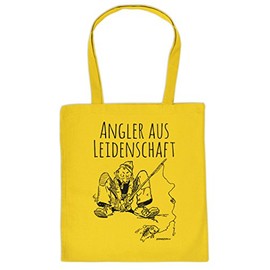 Mega schöne Baumwolltasche mit Aufdruck für den Angler - Angler aus Leidenschaft - Coole Stofftasche/Goodman Design