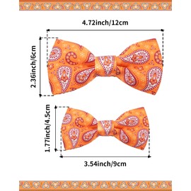 PET SHOW 10 Pack Paisley Big Dog Bow Ties for Large Medium Dogs Sliding Collar Attachments Floral Bowties Classy Bowknots Party Holiday Pet Grooming Accessories(Large)