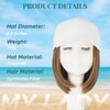 MY-LADY Hat Wig Hat with Hair Attached for Women Baseball