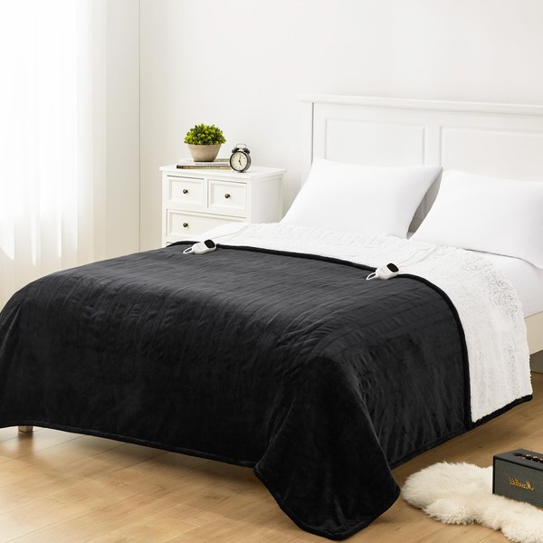 Homemate Heated Electric Blanket King Size - 100"x90" Heating BedBlanket
