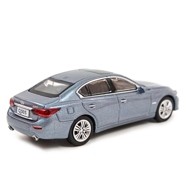 Paudi Model 1/64 Infiniti Q50S Mini Car Collection Blue Ready-Made