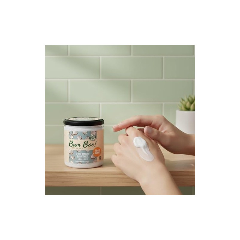 Crema Hidratante Humectante Cara Cuerpo Sandía Coco 220g Bam Boo