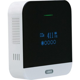 ABUS CO2 Detector - CO2WM110 AirSecure - Meter for Air Quality, Humidity and Temperature in the Room - with Alarm and CO2 Traffic Light - 10-Year Sensor