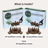 TRUMIRI Eucalyptus Backflow Incense Cones - Total 20 Incense Cones