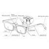 Hands Free Magnifying Glasses 250D 2 LED Ergonomic Design Acrylic