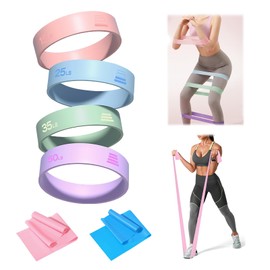 6pcs Resistance Bands for Women Men, Exercise Band Set for Workout Hip Glute Stretch, Different Strength Levels for Home Gym Yoga Training