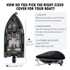Heavy Duty Bass Boat Cover 900D, 21'2"-23' Marine Grade Waterproof