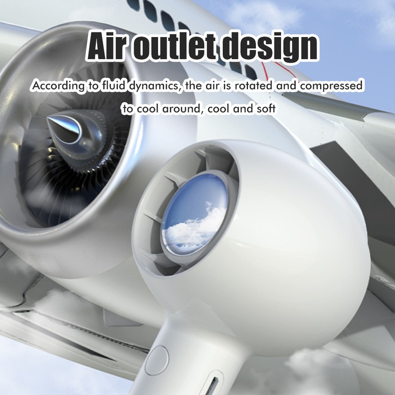 Portable Bladeless Handheld Fan Rechargeable Quiet Fan with Flexible Buckle
