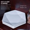 Delling Star-Geometric 11”White Dinner Plates, Large Serving Platters Dessert Salad