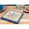 Spring Floral Slate Coaster with Vibrant Flowers and Artistic Design