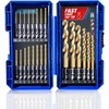 HIGHFIRE 22 Pieces Hex Shank Drill Bit Set for Impact