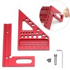 QWORK® Mitre Angle, 22.5-90° Multi-Angle Measuring Ruler, Multifunctional Scribing Tool