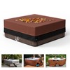 Pacok Square Hot Tub Cover, Waterproof 600D Oxford Fabric SPA Hot Tub Covers with Drawstring, Outdoor SPA Bath Pool Dust Cover with Air Vent, Brown+Black(220x220x85CM)