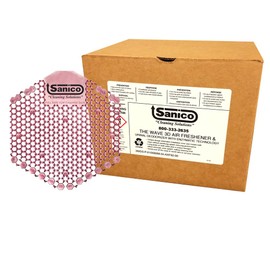 Sanico Spiced Apple 30-Day Air Freshener and Urinal Deodorizer Screen with Enzymatic Technology, 10 per Case