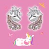 Hypoallergenic 925 Sterling Silver Unicorn Earrings for Her, Pink CZ