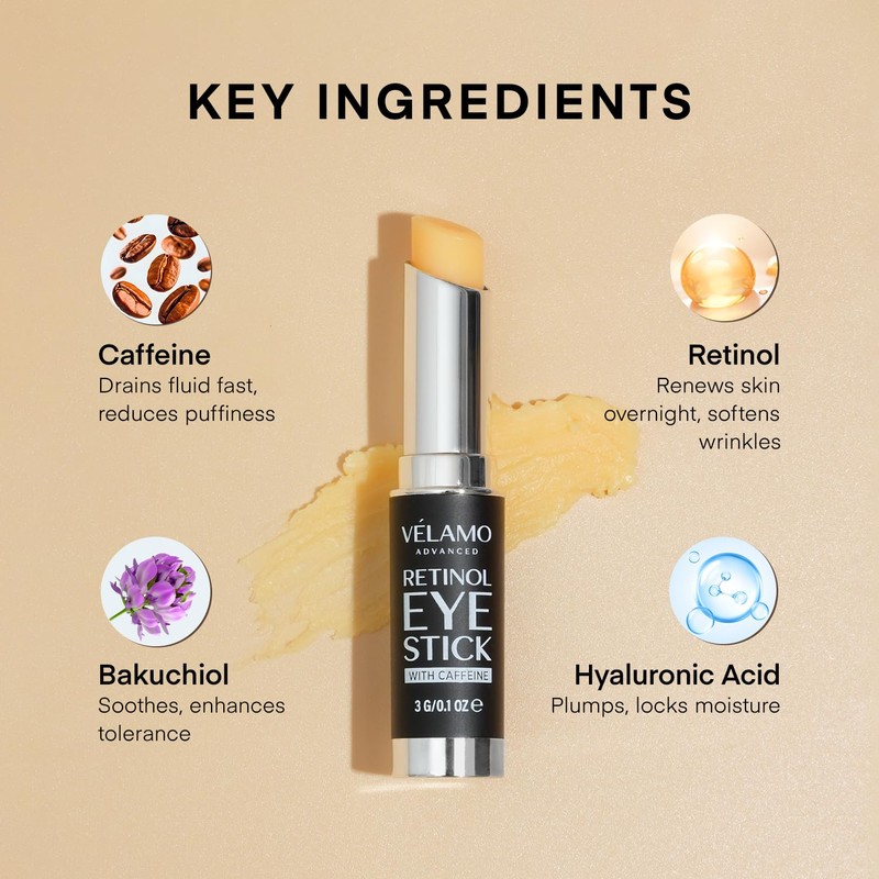 VELAMO ADVANCED Retinol Eye Stick: Retinol Eye Cream for Dark