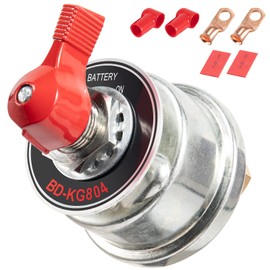 KACOLA High Current Battery Disconnect Switch 300A, 12-24V Master Battery Power Cut Isolator Kill Switch with Face Plate for Car, Vehicle, RV and Marine Boat, Prevent Battery Drain