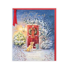 Clintons: Traditional Door Scene Christmas Card
