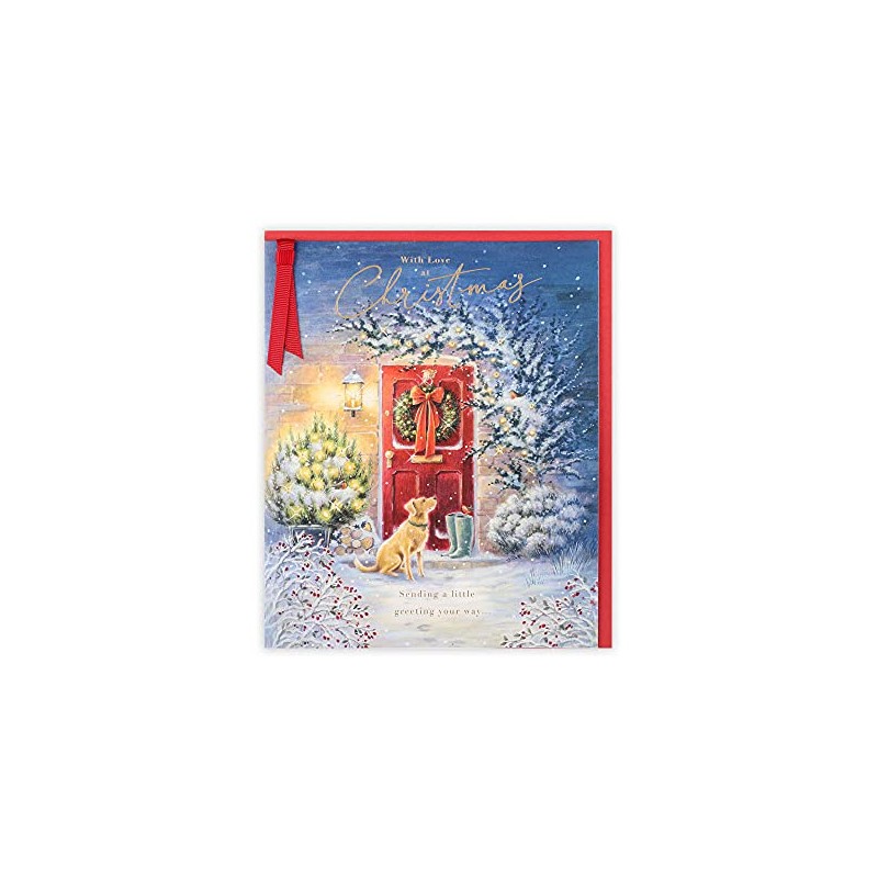 Clintons: Traditional Door Scene Christmas Card