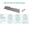 QYMOTO Upgraded KT196 O-Ring Drive Shaft Chain Go Kart Chain