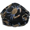 Handmade Blue Crabs On Black / Blue Back Face Mask