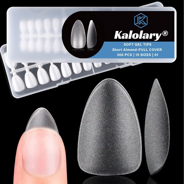 Nail Tips, Ultra Thin Short Almond, Pre-Sanded Nail Tips, Set
