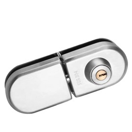 Glass Door Lock with 5 Keys Only Fit 8mm -12mm Thickness Glass Shower Room Bathroom Lock Hotel Apartment Door Lock (HLD-703)