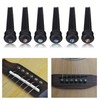 6Pcs Ebony Bridge Pins With Abalone Shell for Acoustic Folk
