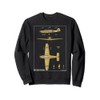 Messerschmitt Bf 108 Taifun WW2 German Plane Diagram Sweatshirt
